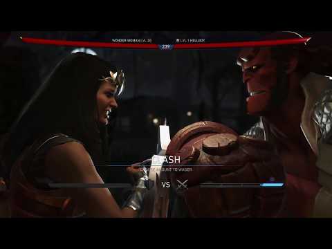 INJUSTICE 2 - All Hellboy Vs. Wonder Woman Intro Dialogues/Clash qoutes