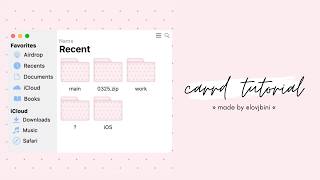 interactive ios themed carrd tutorial — © k4lify