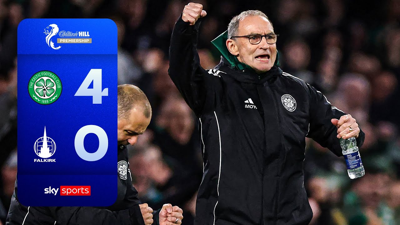 Martin O'Neill makes PERFECT return! 🍀 | Celtic 4-0 Falkirk | SPFL Highlights