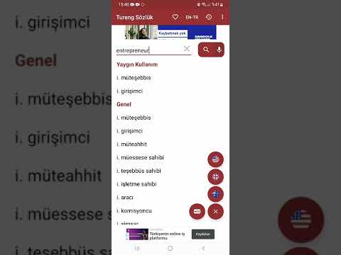 "entrepreneur" ne demek ? #english #turkish #keşfet