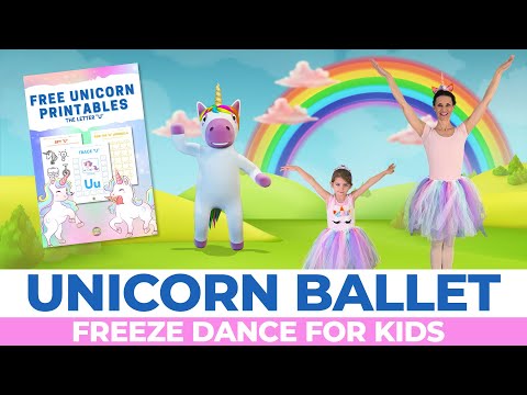 Unicorn Ballet Freeze Dance For Toddlers! (Baby Ballet Class)