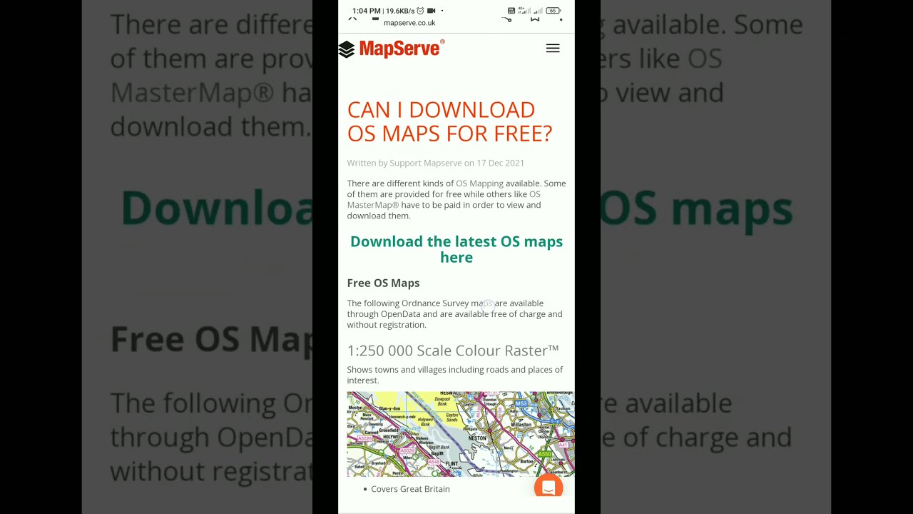 OS Map of UK Free Download