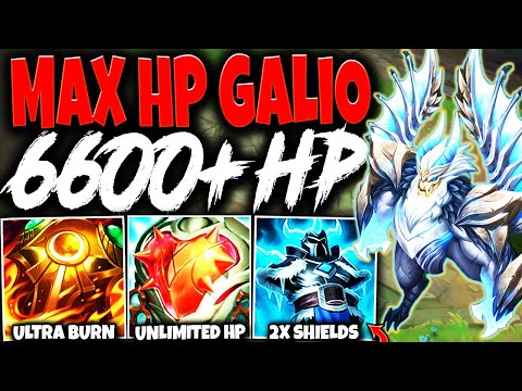 Non-Stop GANKS CANT STOP Our MAX 6600+HP GALIO BUILD: 1000 MAGIC SHIELDS 🔥 LoL Galio s13 gameplay