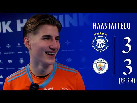 HISTORIALLINEN VOITTO | HJK vs Man City 3-3 (RP. 5-4) | Mitja Haapanen haastattelussa