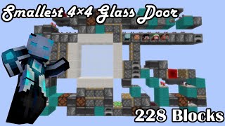 【Minecraft JE】Former smallest 4×4 glass door 228 blocks