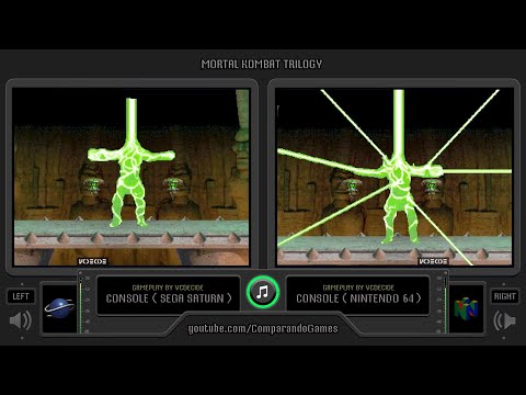 Mortal Kombat Trilogy (Sega Saturn vs Nintendo 64) Side by Side Comparison