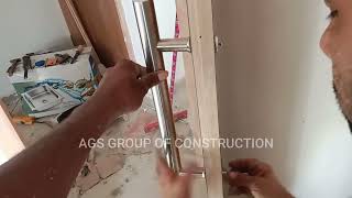 How to fix door push pull handle