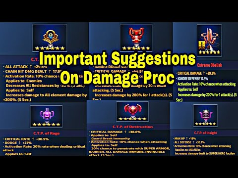 How To Use Damage Proc On Obelisk And CTP - Marvel Future Fight