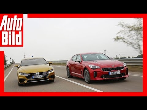 VW Arteon vs Kia Stinger (Goldenes Lenkrad 2017) Test/Review/Details
