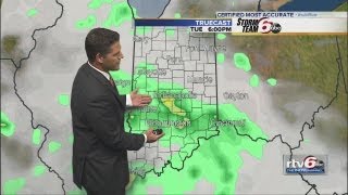 Tuesday&#39;s Forecast: Scattered showers by afternoon
