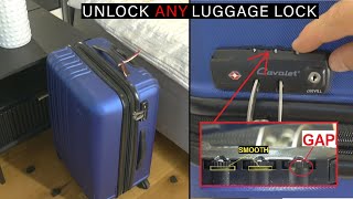 how to EASY unlock forgotten luggage lock password