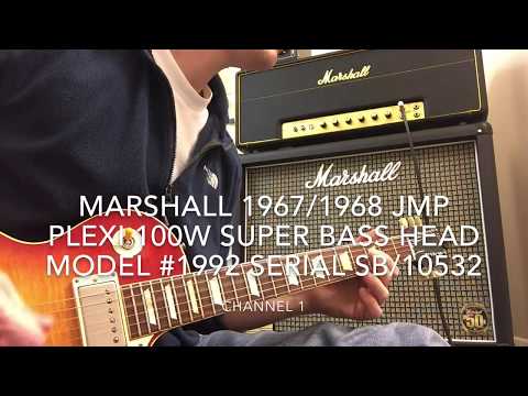 Marshall 1967 / 1968 JMP Plexi 100w Super Bass Head Model #1992 Serial SB/10532
