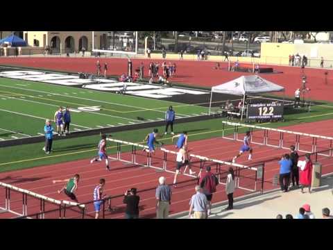 VarB 110m Hurdles at Sunset Finals 5-5-16 - Los Alamitos Boys