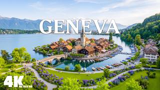 Geneva 4K ULTRA HD | Relaxing Music & Peaceful Lake Geneva Scenery for Deep Sleep