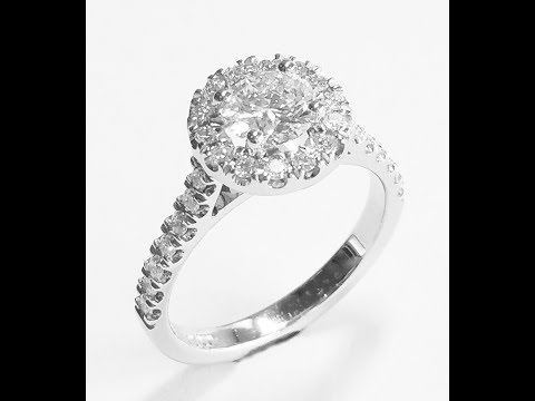 How to make an 18ct white gold diamond halo ring