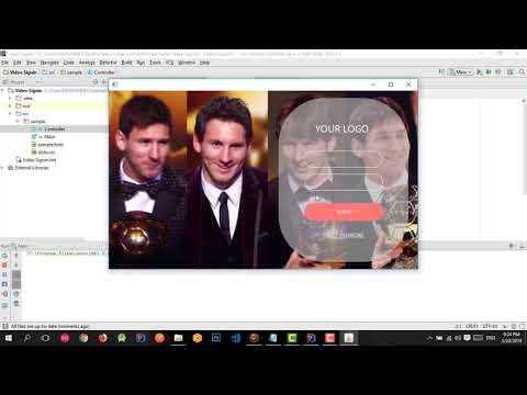 Javafx tutorial - Video login screen