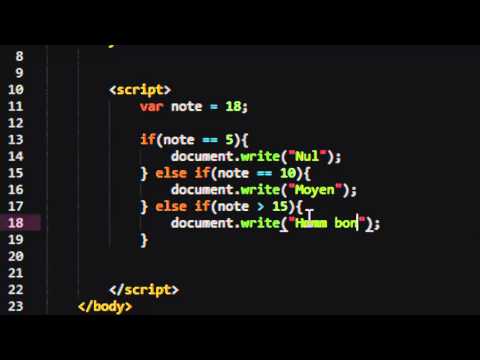 Javascript 20 Le bloc if else else if