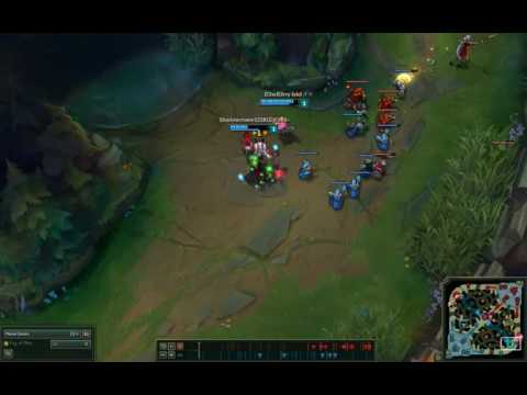 Thresh - First blood on adc and a kill on supp early lane.