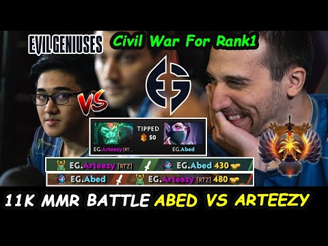 Abed vs Arteezy EG Civil War 11K MMR BATTLE ROUND 2 Dota 2 7.28 Gameplay
