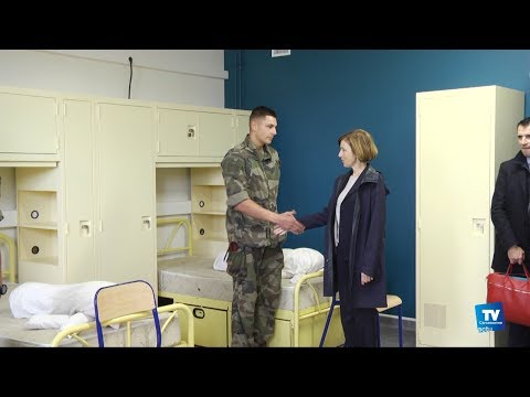 La ministre des Armées, inaugure l'extension des logements du 3ème RPIMA :