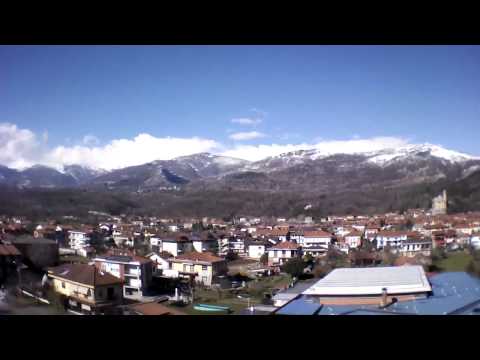 Piazza Pertini Balangero dall'alto fly with drone