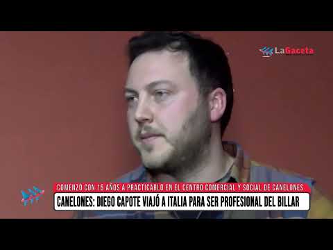 Canelones: Diego Capote viajó a Italia para ser profesional del billar
