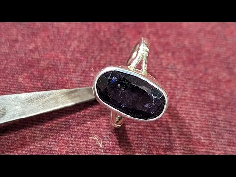 making a HuGE 5  Carat Sapphire  Ring by Hand _ STUNNING/,   💍🔥🙏🏻.  Jewellery