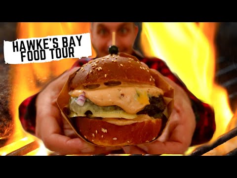 ULTIMATE HAWKE'S BAY food tour | AMERICAN DINER IN A WINERY?! | MĀORI FOOD + Best BACON | NZ food