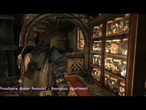 Proudspire Manor Remodel - Bourgeois Apartment - Skyrim Special Edition House Mod