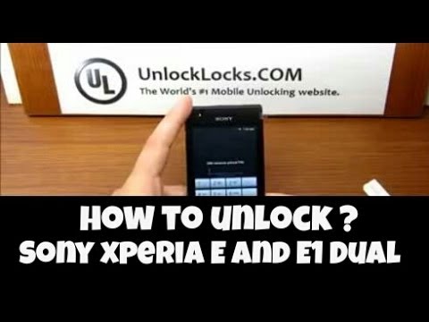 How To Unlock  Sony Xperia E and E1 Dual By Unlock Code From UnlockLocks.COM ?