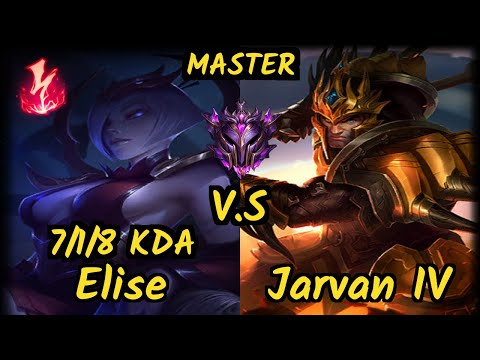 DA Stefan (ELISE) vs JARVAN IV - 7/1/8 KDA JUNGLE GAMEPLAY - EUW Ranked MASTER