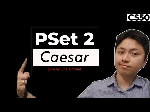 CS50 Caesar Cipher Solution - PSET 2 | 2021 Step by Step Tutorial | Live Coding