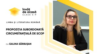  "Propoziția subordonată circumstanțială de scop"