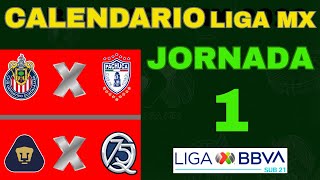 LIGA MX SUB 21  CALENDARIO OFICIAL CLAUSURA 2026 JORNADA 1