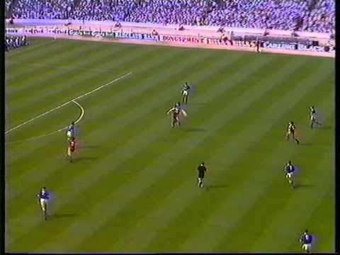 EVERTON FC V LIVERPOOL FC FA CUP FINAL 1989 - FIRST HALF -FOURTH PERIOD - BBC GRANDSTAND