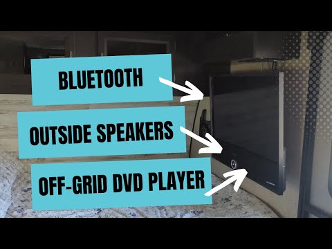Using the Furrion 12-volt TV | Bluetooth, Outside Speakers, Setting the Clock, & Off-Grid DVD Player
