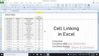 Cell Linking Tutorial in Excel (How to Link Cells in Excel Data)