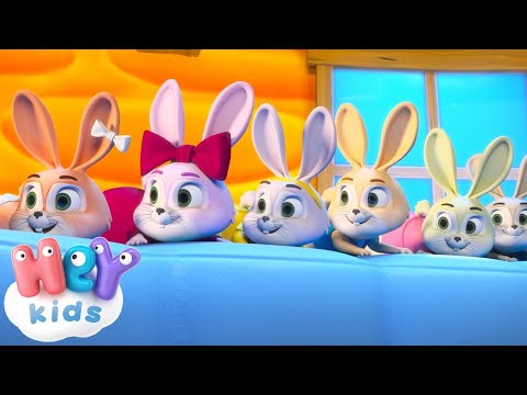 Dormeau zece in pat 🐰 Cantece pentru copii - HeyKids