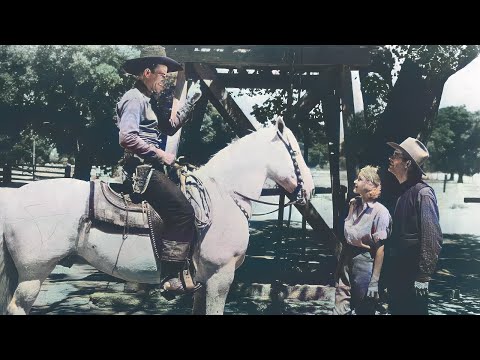 John Wayne & Gabby Hayes | Riders of Destiny (Western, 1933) | Colorized Movie, subtitles