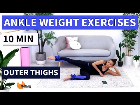 12 MIN OUTER THIGH WORKOUT | Ankle Weights | Thigh Slimming | Pilates Mat TARGET 10 Outer Thighs