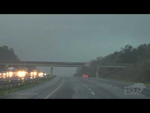 03-17-2021 Gardendale, AL - Close Range Tornado on I-65 With Power Flashes