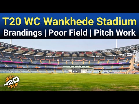 Wankhede Stadium T20 WC 2026 Brandings | Poor Outfield Grass | Pitches Work Continue Latest Update