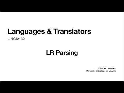 15. LR Parsing