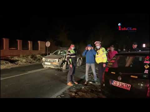 Accident cu sofer cu alcoolemie de 0,75 la intrarea in Resita pe DN58 dinspre Caransebes