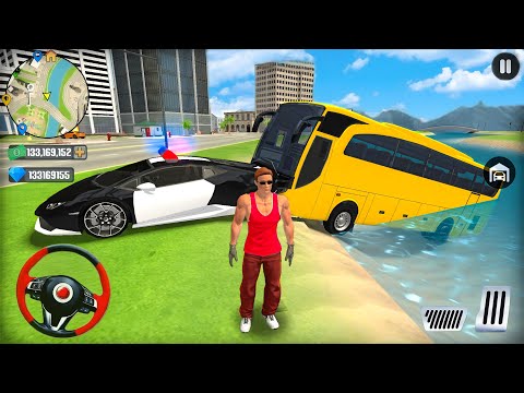 US Police Officer Car Chasing Robbers Cars in Open City - Android Gameplay