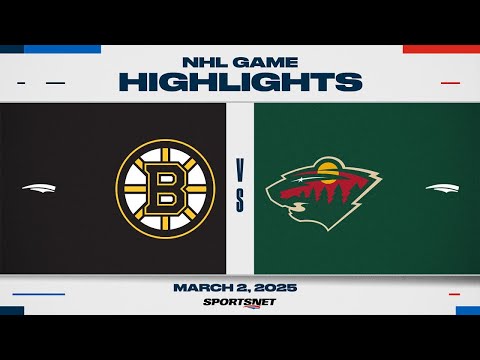 NHL Highlights | Bruins vs. Wild - March 2, 2025