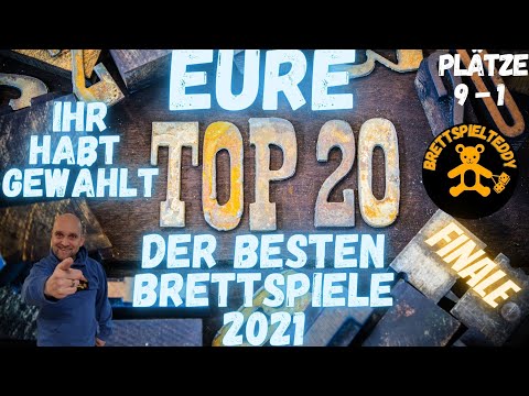 Die besten Brettspiele 2021 - Eure Top 20 - Plätze 9 -1 - Brettspiel Teddy - Board Games 🐻