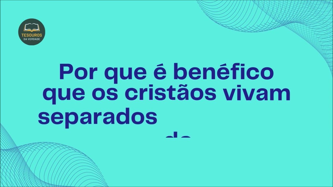 Discurso: Por que é benéfico que os cristãos vivam separados do mundo?