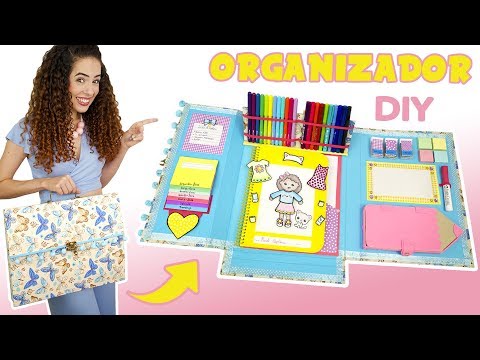 DIY VOLTA ÀS AULAS: PASTA ORGANIZADORA DE MATERIAL ESCOLAR | Paula Stephânia