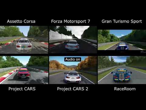 Nordschleife Comparison (AC vs Forza 7 vs GT Sport vs Project CARS vs Project CARS 2 vs R3E)